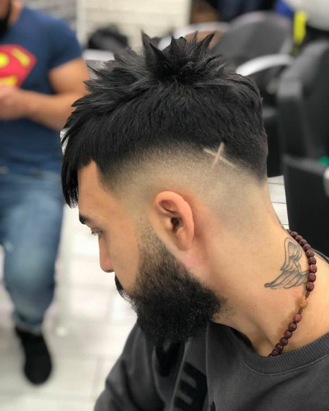 Undercut with Thick Textured Spiky Hair