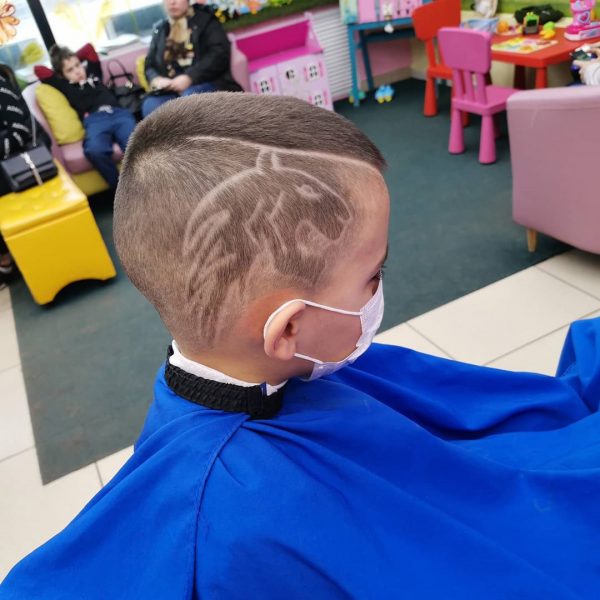Boys Short Disconnected Undercut with Tiger Muzzle