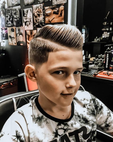 Classy Side Part Haircut with Low Fade