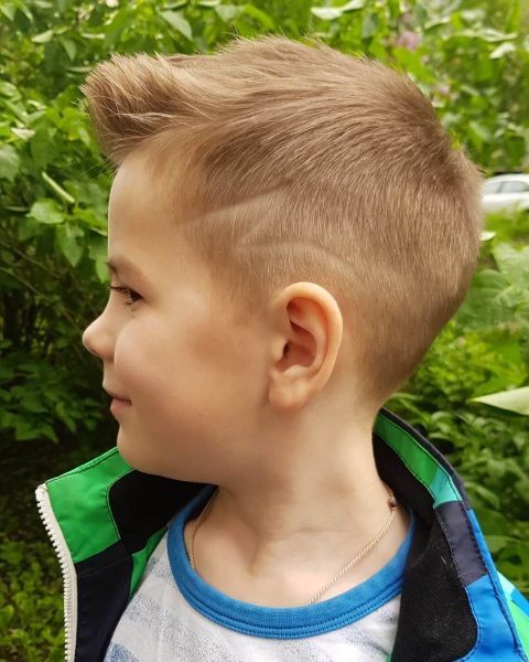 Faux Hawk Hair Style for Kids - side view