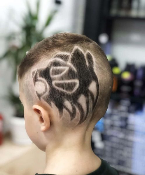 Hairstyle for Kids with Tiger Design