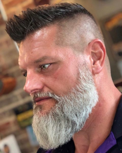 Low Key Faux with High Fade and Gray Beard