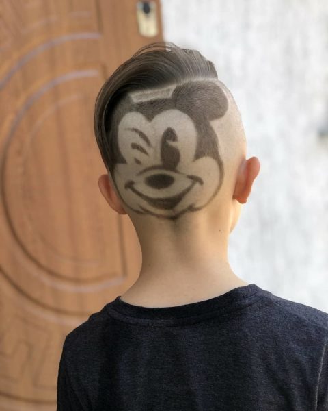 Mickey Mouse Design Undercut for Kids