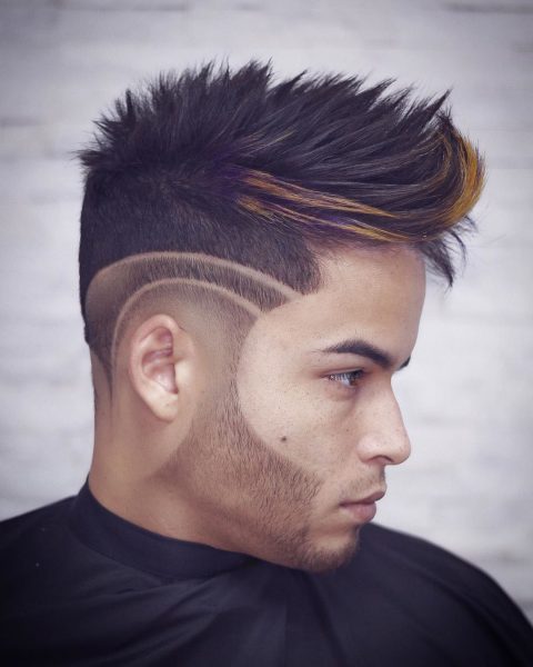Mohawk Spiky Haircut with Hair Pattern