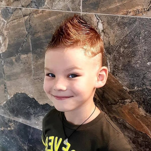 Mohawk Undercut Hairstyle with Medium Fade for Kids