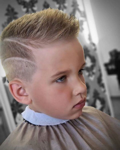 Short Toddler Boy Haircut with Layered Fade