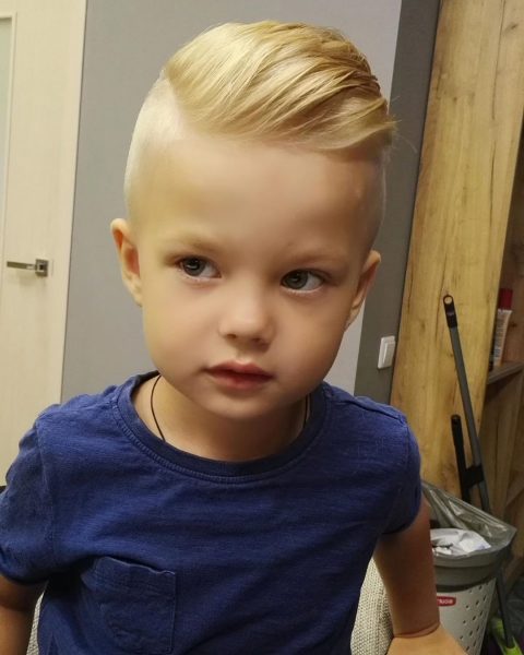 Side Part Undercut with Skin Fade for Toddler Boys