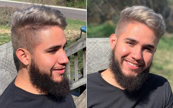 Side Swept Undercut Haircut with Beard