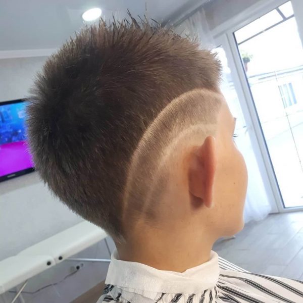 Spiky Teen Undercut Hairstyle - back side view