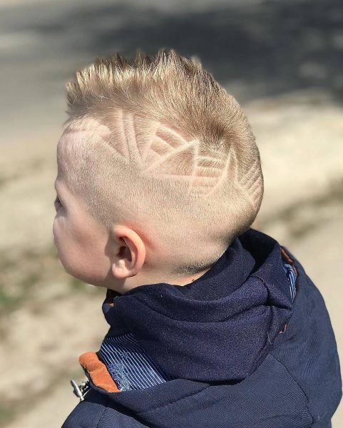 Toddler Boy Mohawk Haircut - back side view