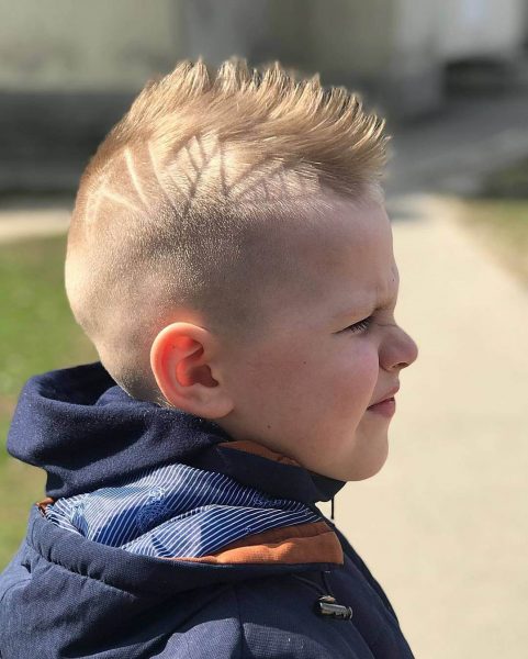 Toddler Boy Mohawk Haircut - side view