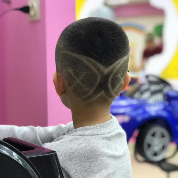 Toddler Boy Short Haircut with Triple X Design