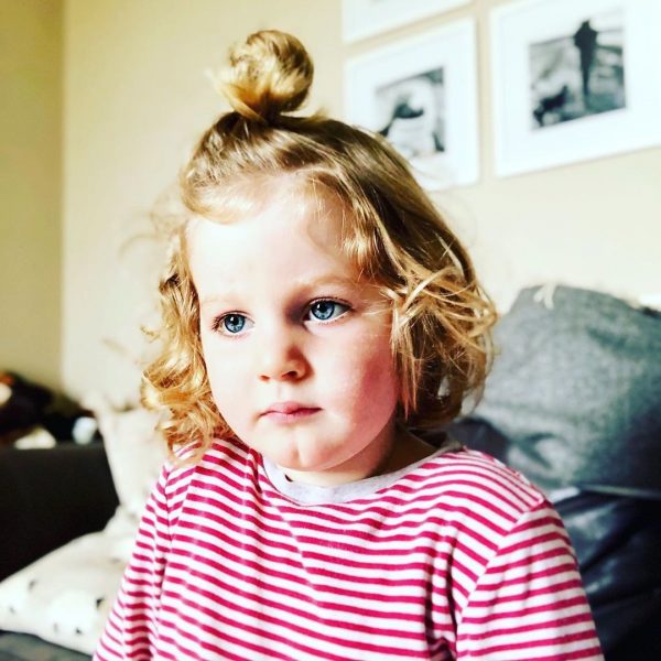 Topknot Toddler's Hairstyle