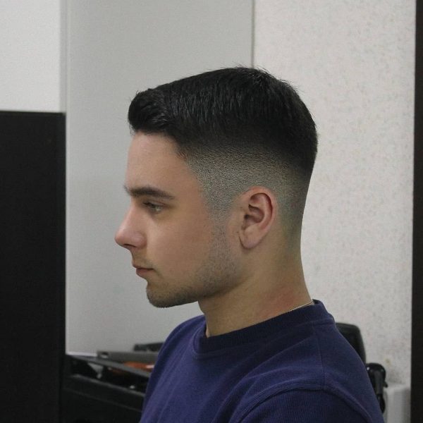 All Around Taper Fade Haircut for Guys - left side view