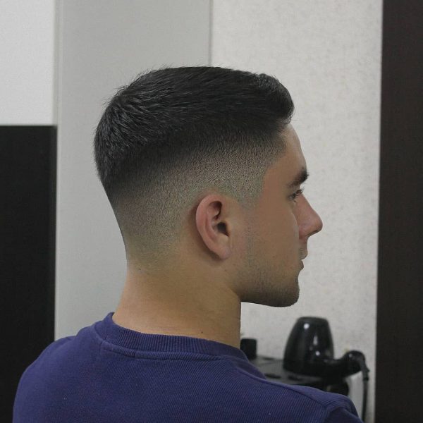 All Around Taper Fade Haircut for Guys - right side view