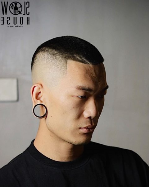 Asian Military Haircut with High Fade