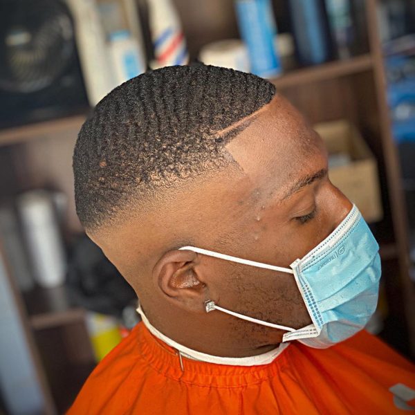 Bald Fade with Waves