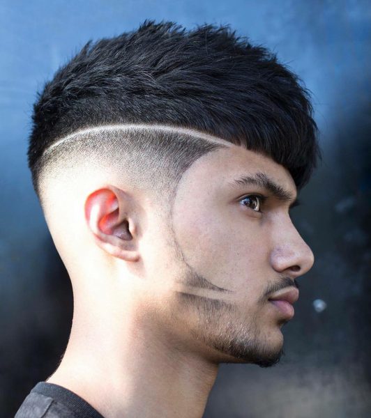 Disconnected Undercut Haircut with Beard Design