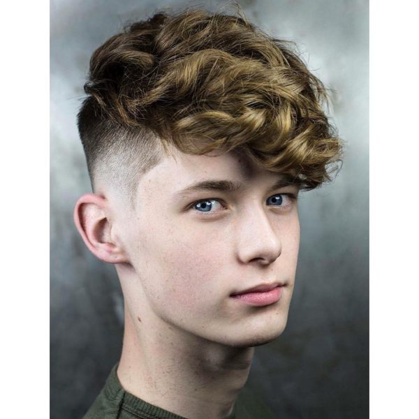 Long Curly Fringe Hairstyle for Boys