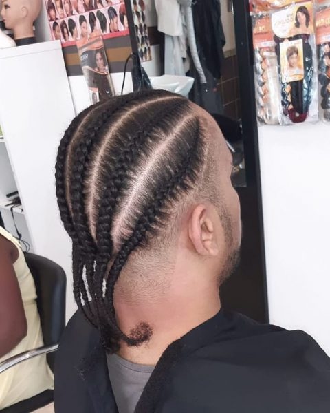 Low Fade with Braids