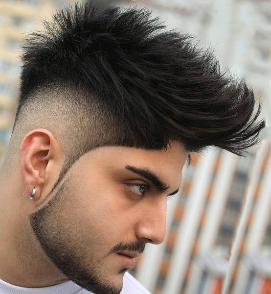Mohawk Haircut with Beard Design