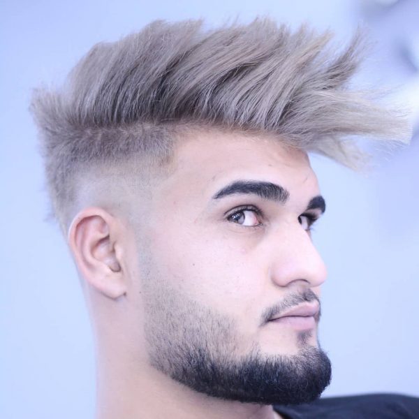 Mohawk Hairstyle for Blonde Guys with Thick Hair