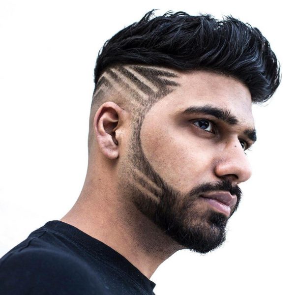 Taper Fade Haircut with Design