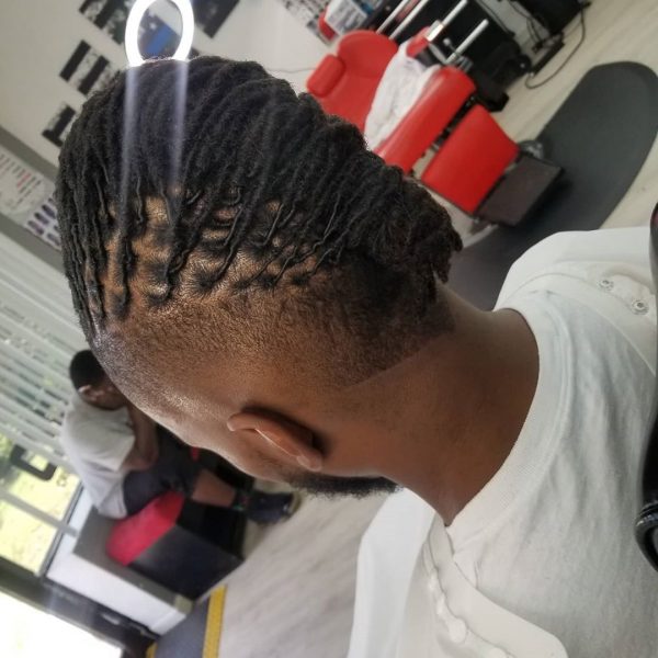 Undercut Hairstyle with Braids for Black Men