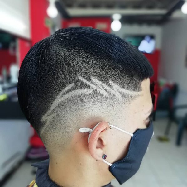 High Fade with Design