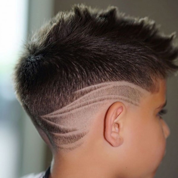 A faded haircut for teenagers.