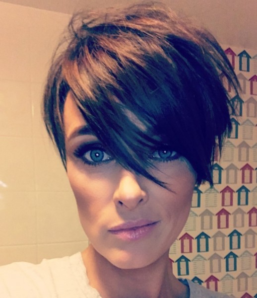 A long pixie haircut for brunettes.