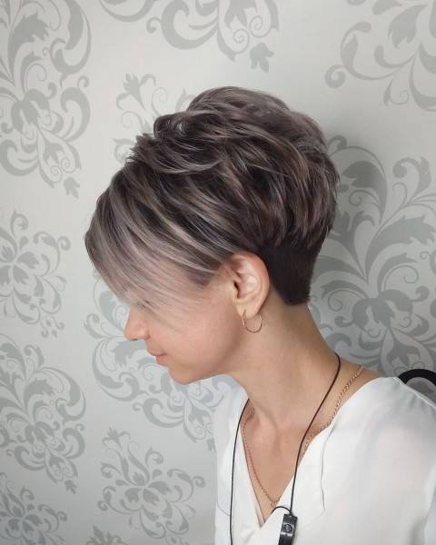 A large variety of short funky pixie hairstyles.