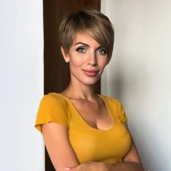 The picture of the long pixie haircut for girls.