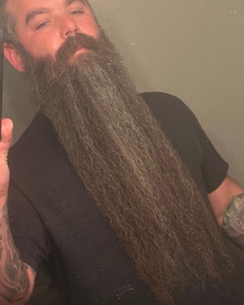 An extremely long bearded style for 2020.