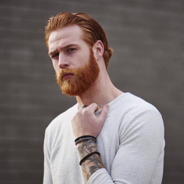 A long ginger beard for crazy guys.