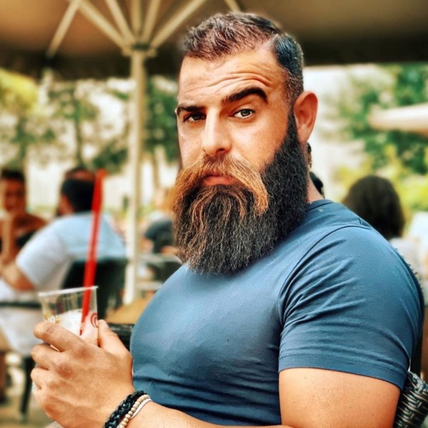 A long scraggly beard for cool men.