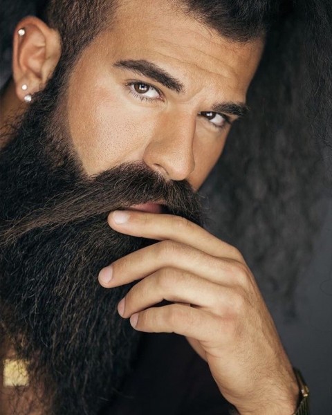 A super long beard for your cool look.