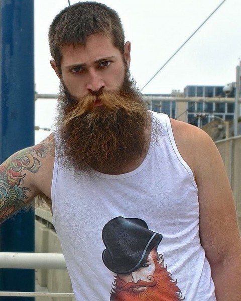 A long scruffy beard style.