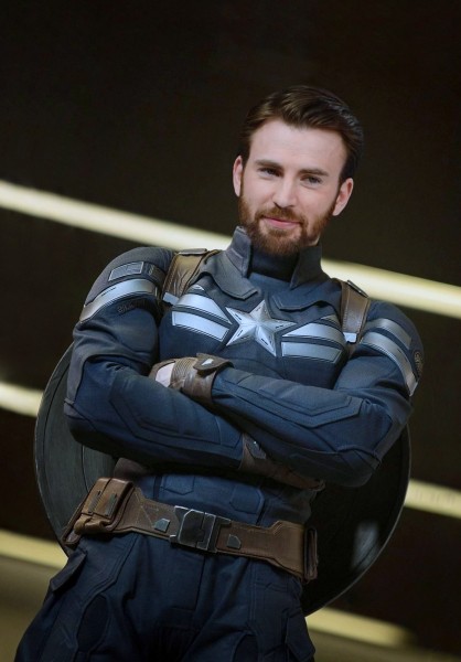 A full beard in the style of Captain America.