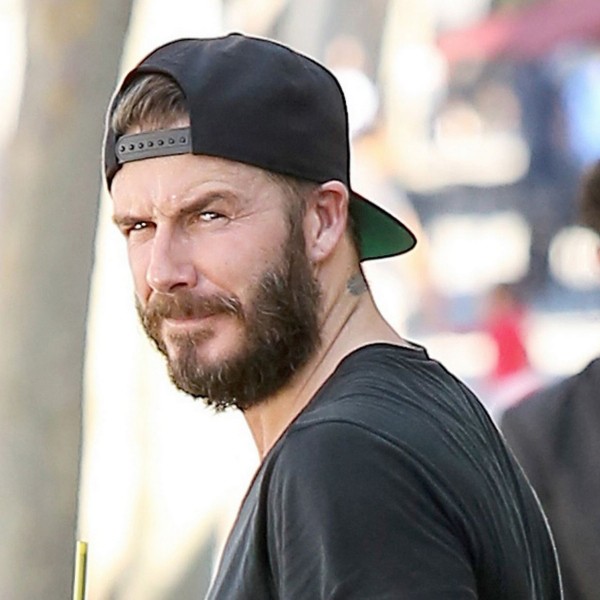 A famous full beard of David Beckhham.