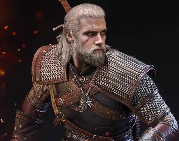 A full beard of Geralt.