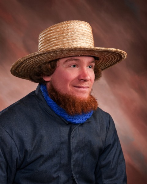 A short beard for Amish men.