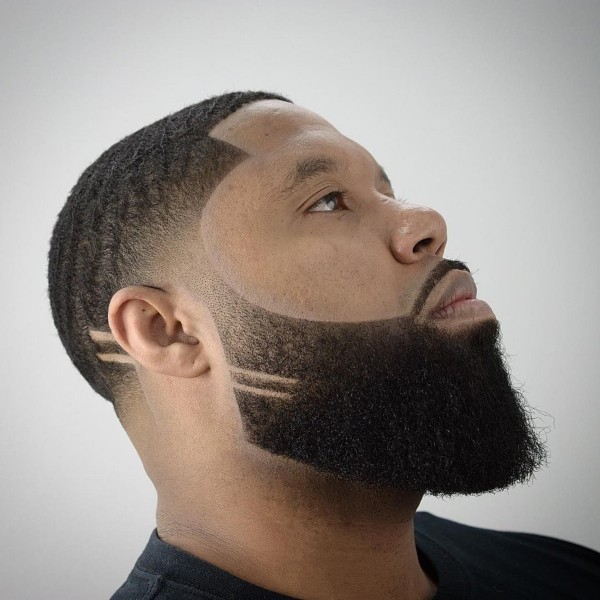 A well-trimmed beard for black men.