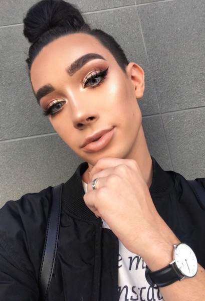 James Charles and his nice-looking bun style.